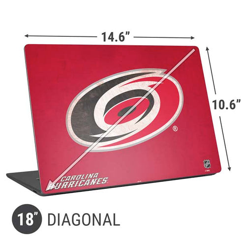 NHL Carolina Hurricanes Distressed Universal Laptop 18in (14.6 x 10.6in) Skin