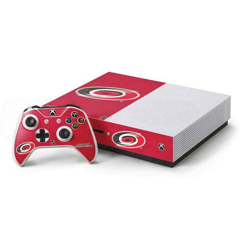 NHL Carolina Hurricanes Distressed Xbox One S Console and Controller Bundle Skin
