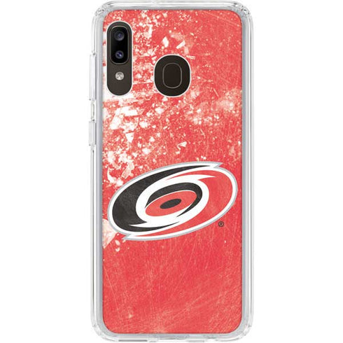 NHL Carolina Hurricanes Frozen Galaxy A20 Clear Case