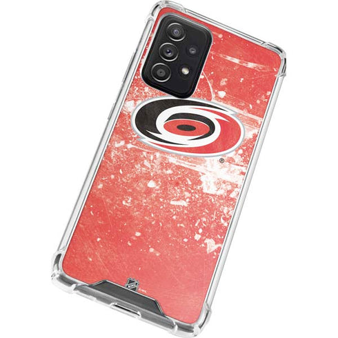 NHL Carolina Hurricanes Frozen Galaxy A52 5G Clear Case