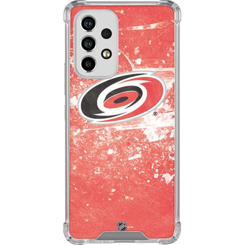 NHL Carolina Hurricanes Frozen Galaxy A53 5G Clear Case