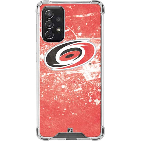 NHL Carolina Hurricanes Frozen Galaxy A72 5G Clear Case