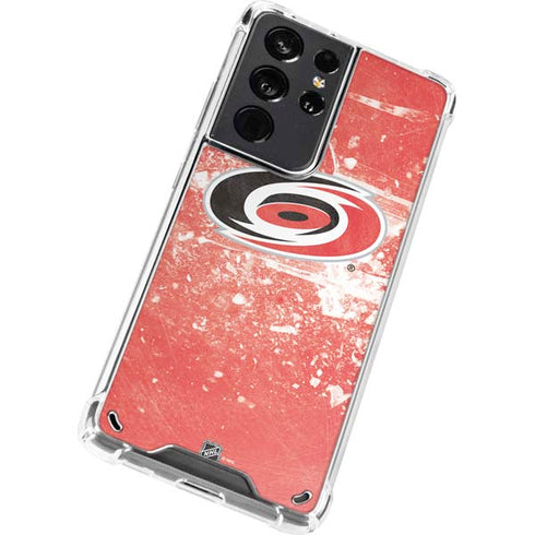 NHL Carolina Hurricanes Frozen Galaxy S21 Ultra 5G Clear Case