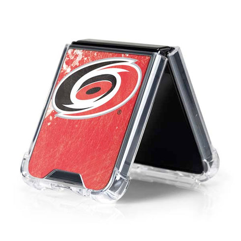 NHL Carolina Hurricanes Frozen Galaxy Z Flip5 5G Clear Case