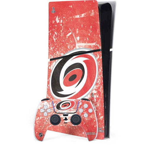 NHL Carolina Hurricanes Frozen PS5 Slim Digital Edition Bundle Skin