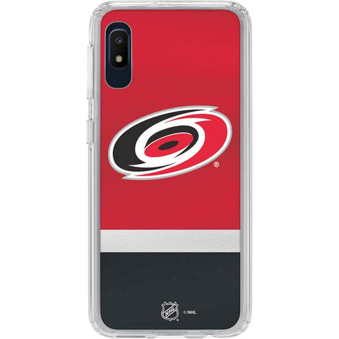 NHL Carolina Hurricanes Jersey Galaxy A10e Clear Case
