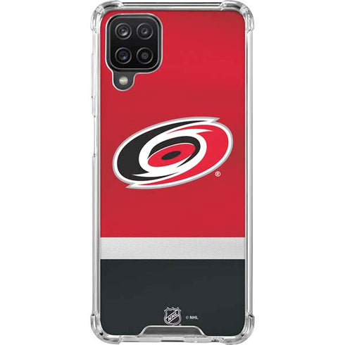 NHL Carolina Hurricanes Jersey Galaxy A12 Clear Case