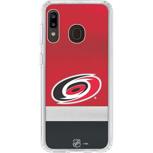 NHL Carolina Hurricanes Jersey Galaxy A20 Clear Case