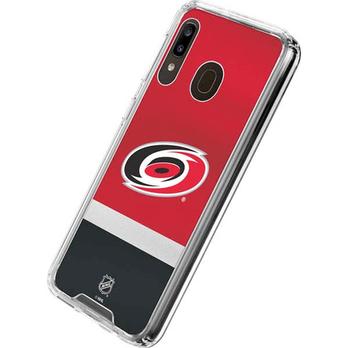 NHL Carolina Hurricanes Jersey Galaxy A30 Clear Case