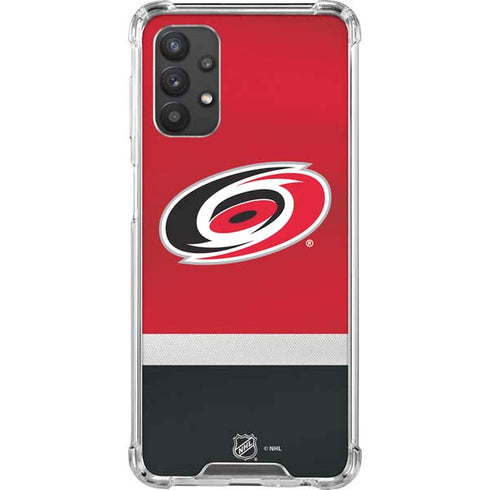 NHL Carolina Hurricanes Jersey Galaxy A32 5G Clear Case