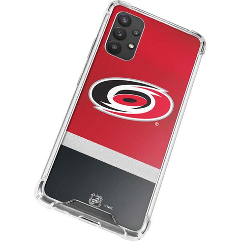 NHL Carolina Hurricanes Jersey Galaxy A32 5G Clear Case