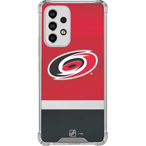 NHL Carolina Hurricanes Jersey Galaxy A53 5G Clear Case