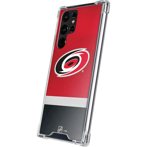 NHL Carolina Hurricanes Jersey Galaxy S22 Ultra Clear Case