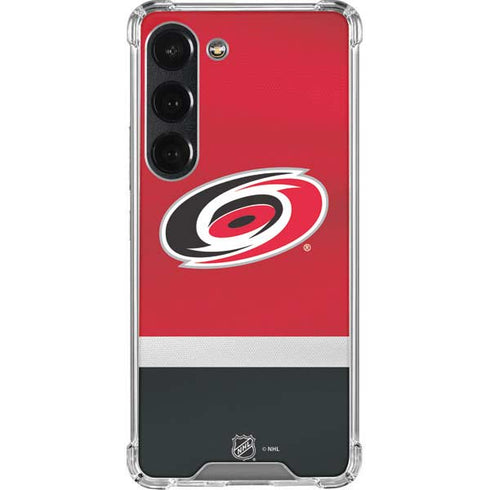 NHL Carolina Hurricanes Jersey Galaxy S23 Clear Case
