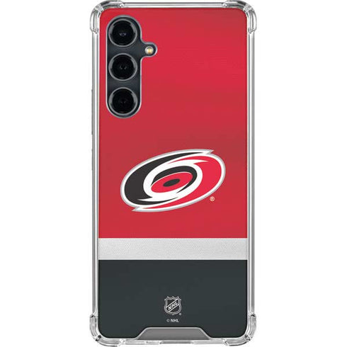 NHL Carolina Hurricanes Jersey Galaxy S23 FE Clear Case