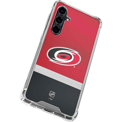 NHL Carolina Hurricanes Jersey Galaxy S23 FE Clear Case
