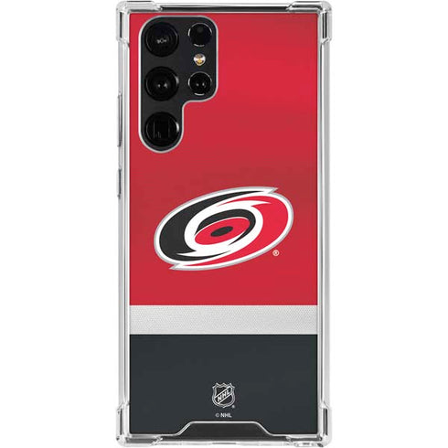NHL Carolina Hurricanes Jersey Galaxy S24 Ultra Clear Case