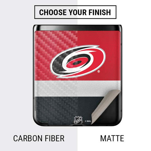 NHL Carolina Hurricanes Jersey Galaxy Z Flip Skin