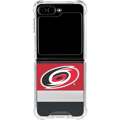 NHL Carolina Hurricanes Jersey Galaxy Z Flip5 5G Clear Case