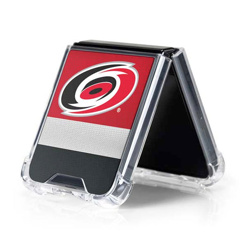 NHL Carolina Hurricanes Jersey Galaxy Z Flip5 5G Clear Case