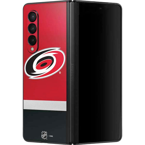 NHL Carolina Hurricanes Jersey Galaxy Z Fold3 5G Skin