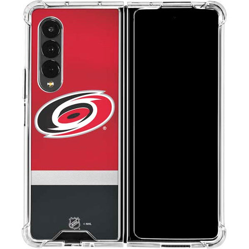 NHL Carolina Hurricanes Jersey Galaxy Z Fold4 5G Clear Case