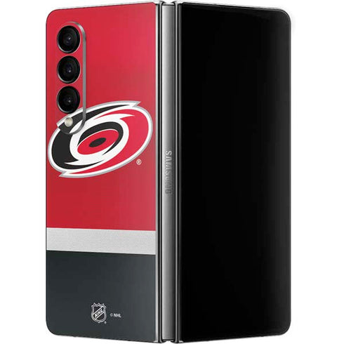 NHL Carolina Hurricanes Jersey Galaxy Z Fold4 5G Skin