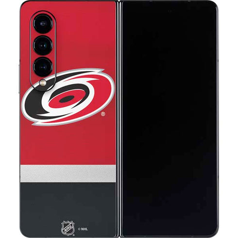 NHL Carolina Hurricanes Jersey Galaxy Z Fold4 5G Skin