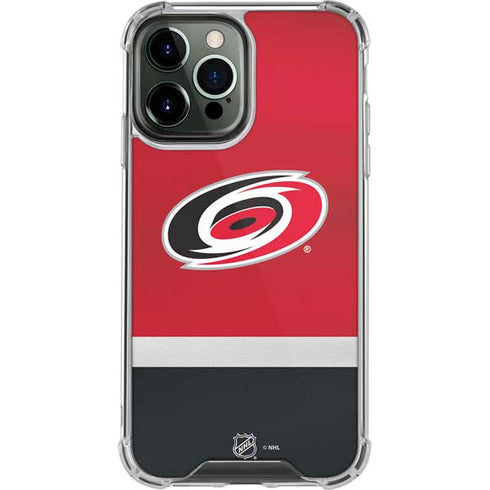 NHL Carolina Hurricanes Jersey iPhone 14 Pro Max Clear Case