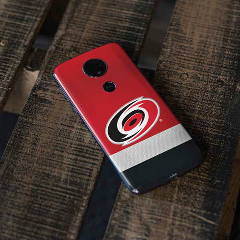 NHL Carolina Hurricanes Jersey Moto E5 Plus Skin