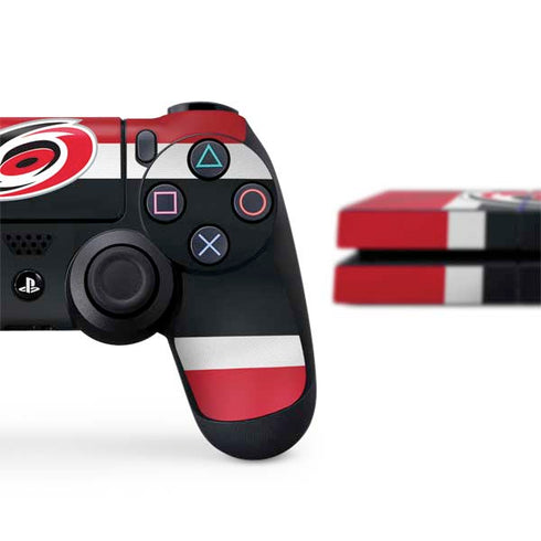 NHL Carolina Hurricanes Jersey PS4 Console and Controller Bundle Skin