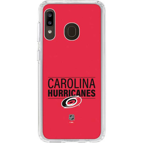 NHL Carolina Hurricanes Lineup Galaxy A20 Clear Case