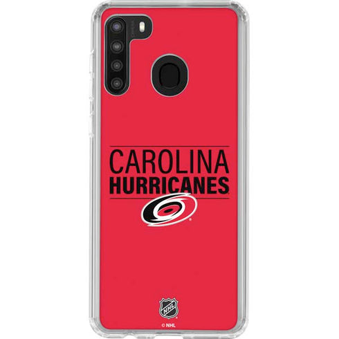 NHL Carolina Hurricanes Lineup Galaxy A21 Clear Case