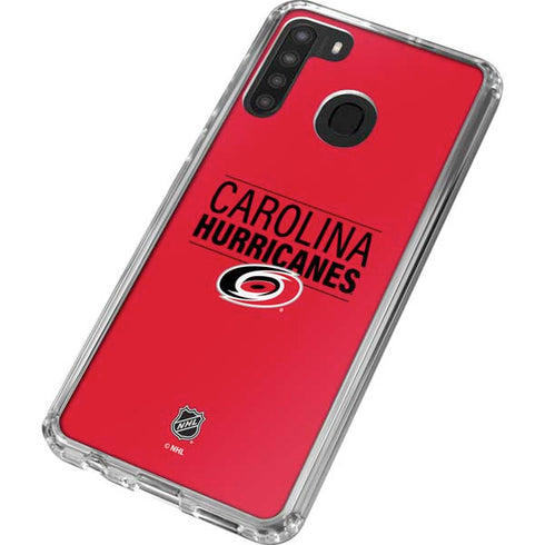 NHL Carolina Hurricanes Lineup Galaxy A21 Clear Case