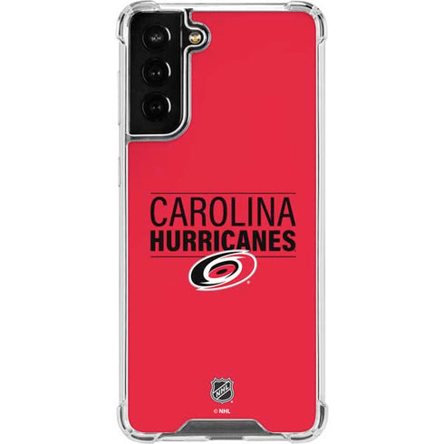 NHL Carolina Hurricanes Lineup Galaxy S21 FE Clear Case