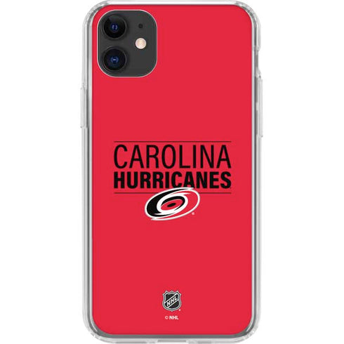 NHL Carolina Hurricanes Lineup iPhone 11 Clear Case