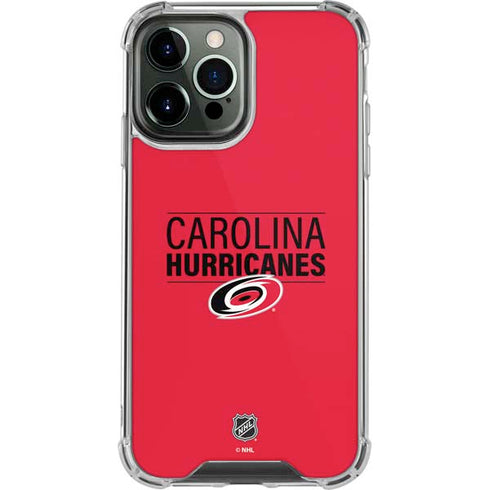 NHL Carolina Hurricanes Lineup iPhone 13 Pro Max Clear Case