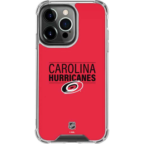 NHL Carolina Hurricanes Lineup iPhone 14 Pro Clear Case