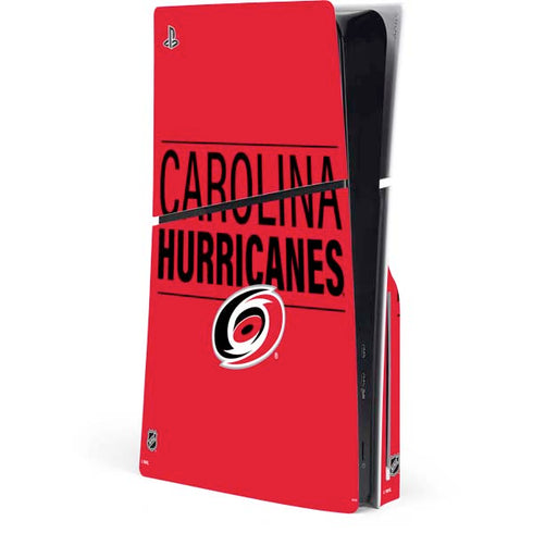 NHL Carolina Hurricanes Lineup PS5 Slim Disk Console Skin