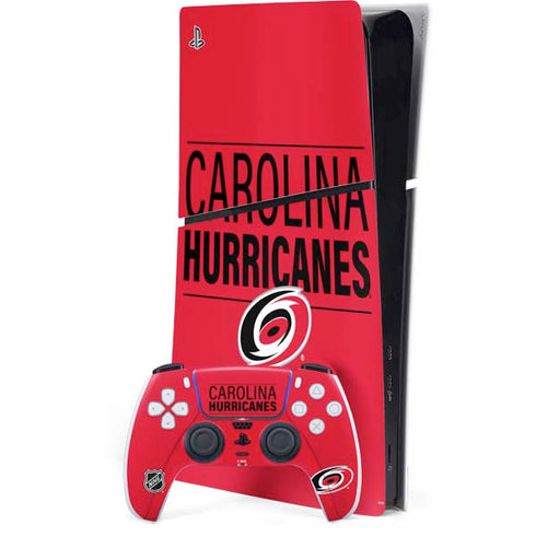NHL Carolina Hurricanes Lineup PS5 Slim Digital Edition Console Skin