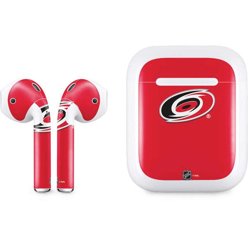 NHL Carolina Hurricanes Solid Background Apple AirPods Skin