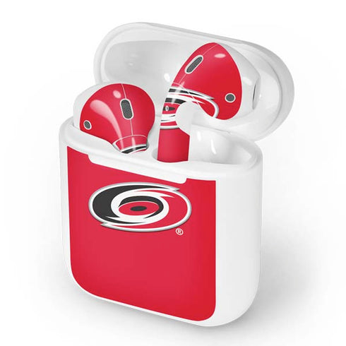 NHL Carolina Hurricanes Solid Background Apple AirPods Skin