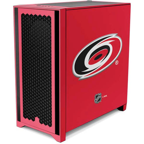 NHL Carolina Hurricanes Solid Background Corsair 4000D Tempered Glass Mid-Tower ATX Case Skin