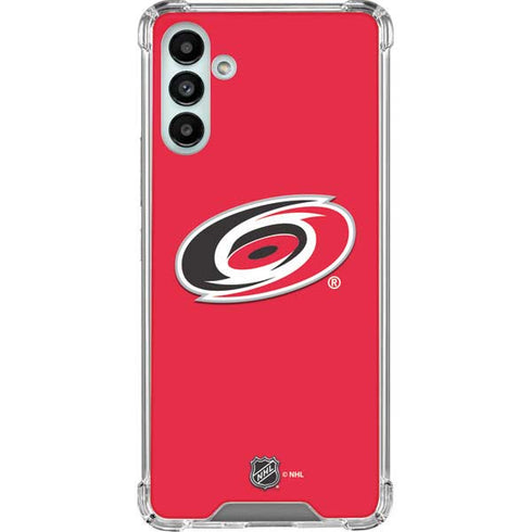 NHL Carolina Hurricanes Solid Background Galaxy A13 5G Clear Case