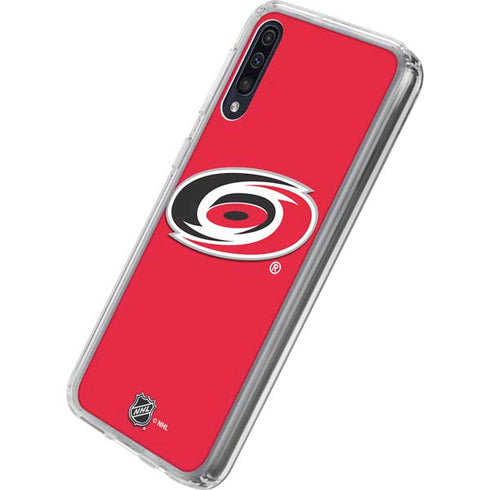 NHL Carolina Hurricanes Solid Background Galaxy A50 Clear Case