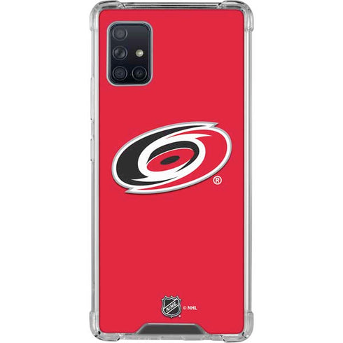 NHL Carolina Hurricanes Solid Background Galaxy A51 5G Clear Case