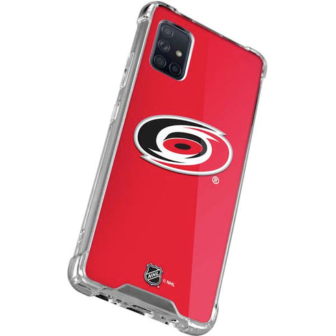 NHL Carolina Hurricanes Solid Background Galaxy A51 5G Clear Case