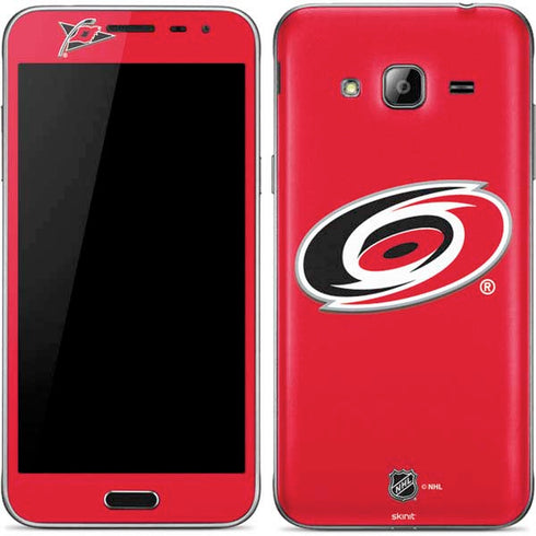 NHL Carolina Hurricanes Solid Background Galaxy J3 Skin