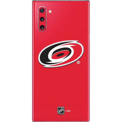 NHL Carolina Hurricanes Solid Background Galaxy Note 10 Skin