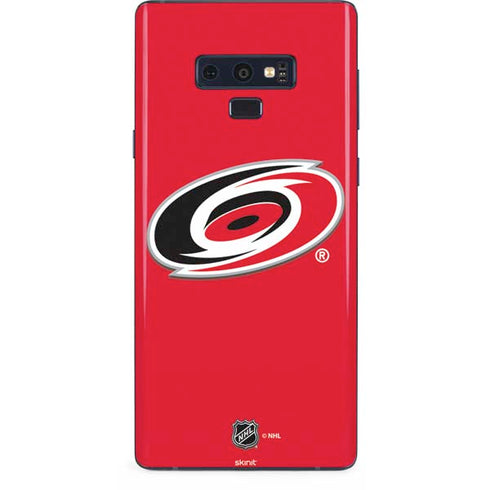 NHL Carolina Hurricanes Solid Background Galaxy Note 9 Skin